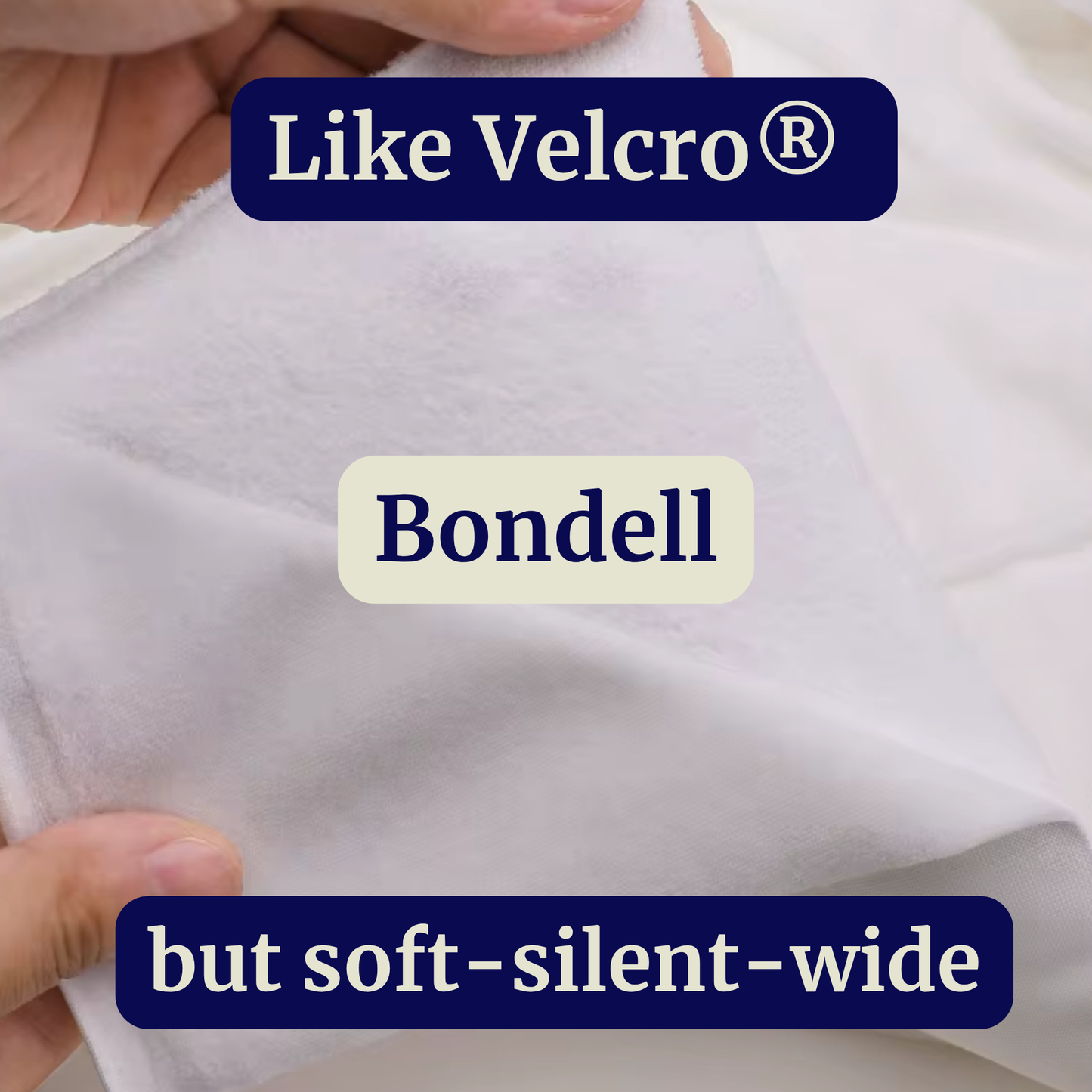 Bondell™ – Soft Hook & Loop Fabric Set (Silent, Sewable, Flexible)