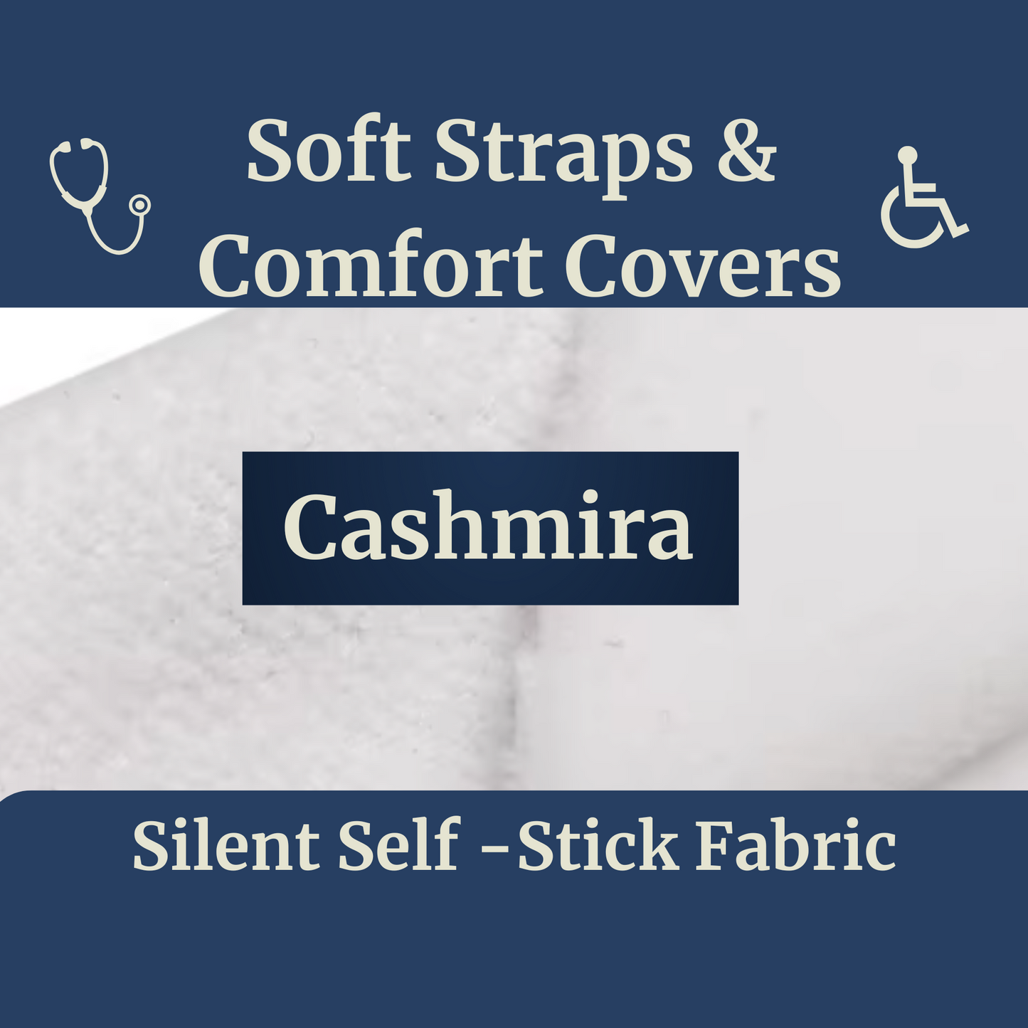 Cashmira™ Medical Straps – Soft, Silent Hook-and-Loop Alternative for CPAP, Ostomy, Catheter, Feeding Tube, Wheelchair & Brace Support